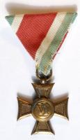 1923. Legénységi Szolgálati Jel III. Osztálya 6 év szolgálat után mellszalaggal T:2- / Hungary 1923. Service Medal, bronze cross III. class with ribbon C:VF