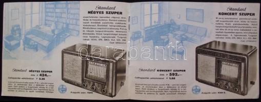 ~1940 Standard rádió katalógusa sok képpel és adatokkal