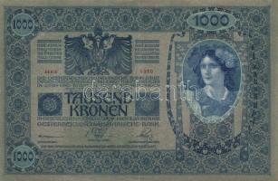 1902. 1000K (2x) egyik "Magyarország" piros körbélyegzéssel és mindkettő "IV. Sz. Vár...