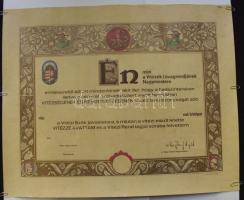 Modern kitöltetlen vitézi oklevél 42x52cm