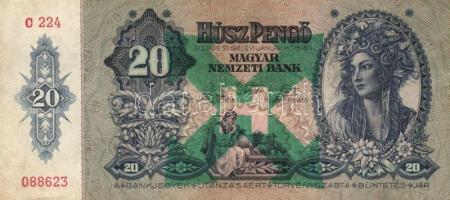 1930-41. 10P ,20P, 50P, 100P mindegyik hamis "H" betűs nyilaskereszt felülbélyegzéssel T:I...