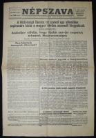 1956. nov. 3. Népszava száma a forradalom híreivel