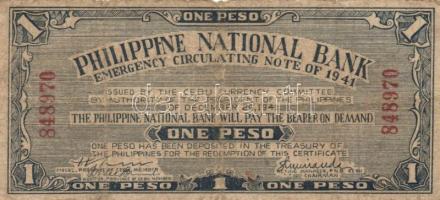 Fülöp-Szigetek/II. Világháborús megszállás alatti szükségpénzek/Cebu/Negros/Mindanao 1941. 1P (3x) 2...