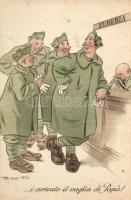 Military humour, artist signed (EK)