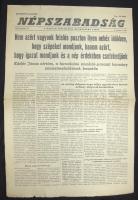 1956 Népszabadság folyóirat I.évfolyam 7. száma a forradalom híreivel