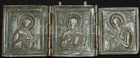 XVIII. sz.: Triptichon - Dészeisz, réz ötvözet / XVIII. century: Triptichon - Deseis. Copper-alloy 1...