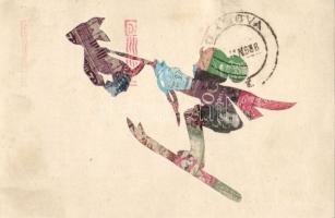 Special, real stamp collage, Hungarian Philatelic Expo 1938 So.Stpl