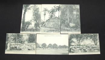 Keresztény missziók Afrikában - 6 db megíratlan, háború előtti képeslap / Christian missions in Africa, 6 unused vintage postcards