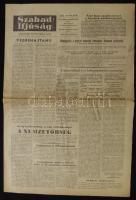 1956 október 30. Szabad Ifjúság száma a forradalom híreivel