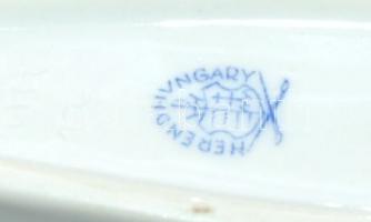 Herendi Viktória mintás porcelán hamuzó és gyufatartó eredeti dobozában / Herend chinaware match-hol...