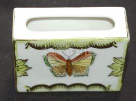 Herendi Viktória mintás porcelán hamuzó és gyufatartó eredeti dobozában / Herend chinaware match-hol...