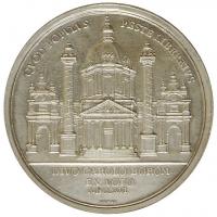 Habsburg Birodalom / Bécs 1716. Borromeo Szent Károly Templom építésének Ag emlékérme. Szign.: Danie...
