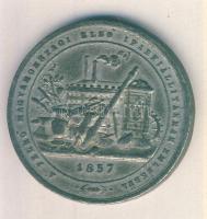 1857. "A Felső Magyarországi Első Iparkiállításnak Emlékére" fém plakett T:2-