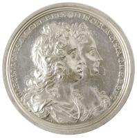 Habsburg Birodalom 1723. Koronázási emlékérem Ag "III. Károly és Erzsébet Krisztina" (44g/49mm) Szign.: A.V. T:2 Habsburg Monarchy 1723. Coronation of Charles VI and Elizabeth commemorative Ag medallion "TENET LONGVMQVE TENEBIT BOHEMAS ARCES SANGVIS TVVS / CORONATIS AVGVSTIS SVCCESSIONE FIRMATA / MDCCXXIII" Sign.: A.V. (44g/49mm) C:XF