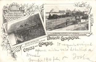 Gombos steam ferry, locomotive transport