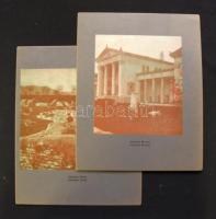 cca 1910 2 db térhatású fénykép az Aquincumi múzeumról