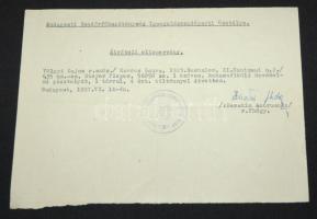 1945-1957 Rendőr szolgálati iratai, kettő darabon Nagy Imre és Kádár János belügyminiszterek aláírásaival