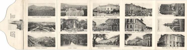 Versec, Vasútállomás, laktanya / railway station, military barracks, postcard-leporello with 5 cards