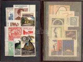 1896-1934. 20 klf. magyar levélzáró zsebberakóban / 20 versch. ungarische Vignetten in Tascheneinsteckbuch