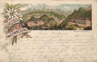 1893 (!) Semmering hotel litho