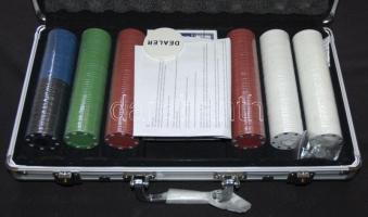 Deluxe Poker Set fém dobozban, használatlan