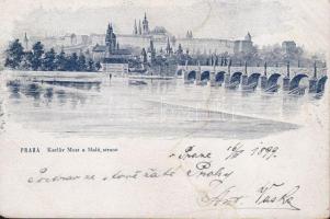 1899 Praha, Karluv most a Mala Strana / Charles bridge, Lesser side (Rb)