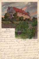 Nürnberg, Burg; Velten&#039;s Künstlerpostkarte No. 114. litho s: K. Mutter (Rb)