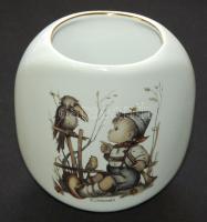 Jelzett M.J. Hummel német porcelán váza / M.J. Hummel chinaware vase 10cm
