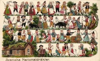 Swedish folklore Emb. litho