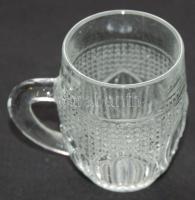 1db régi törpés füles üveg pohárka 8cm magas