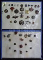 1940-es évektől 49db-ból álló jelvény gyűjtemény a Népköztársaság előtti és utáni korból, közte magy...