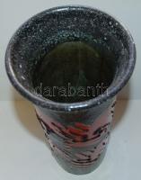 Iparművész által tervezett váza / Ceramic vase with individual design, 31cm