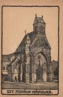 Kassa St Mihály chapel, irredenta text on backside s: Lesskó