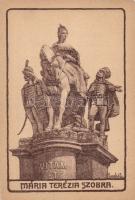 Pozsony Maria Theresia statue, irredenta text on backside s: Lesskó