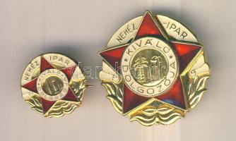 ~1960. "Nehézipar Kiváló Dolgozója" kitüntetés miniatűrrel, adományozói tokban T:2