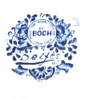 Delft Boch Holland kézzel festett porcelán váza / Holland handpainted chinaware vase 26 cm