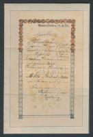 1916 Alexandrowa hadifogolytábor kézzel írt pünkösdi ünnepi menükártya / Hand-written menu card from POW. camp 14x21 cm