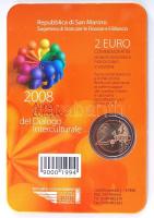 San Marino 2008. 2€ "Kultúrák közti párbeszéd európai éve" bimetál emlékpénz dís...