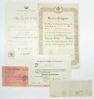 Német-Magyar katonai szalagsáv függesztett I. Világháborús vaskereszt 2. osztálya + Magyar Háborús E...