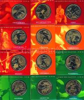 Ausztrália 2000 5$ 28klf db "Sidney-i olimpia" komplett sor! 23db eredeti díszcsomagolásban! T:BU Australia 2000. 5 Dollars (28x) AlBr "Sidney Olympics" complete coin set, 23 pcs in original folder C:BU
