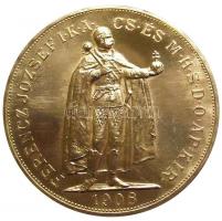 1908KB. 100K Au "Ferencz József" (33.8g) T:2 csak 4038db! / 
Austro-Hungarian monarchy 190...