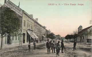 Bród Franz Joseph street with the shop of Adolf Kisic