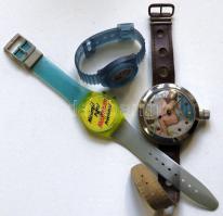 Erotikus számlapos működő mechanikus és 2 műanyag elemes karóra