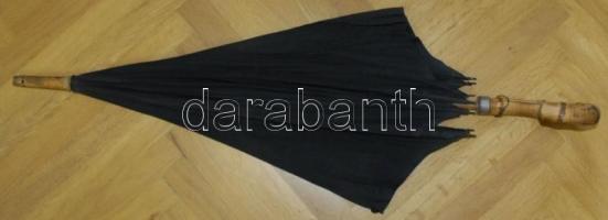 Régi nagyméretű esernyő bambusz nyéllel 87cm