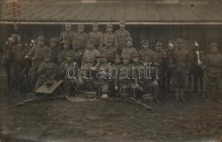 WWI military machine gun and telegraph unit photo (fl)