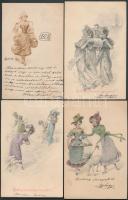 10 db HÖLGYEK grafika lap / Women