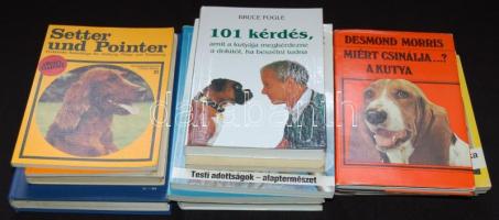Minden amit a kutyákról tudni lehet - 14db könyv: A kutya és a macska egészségvédelme, Kutyákról bírószemmel, Kutyatartás-nevelés, Én és a kutyám, Miért csinálja a kutya?, Kutya betegségek, Kutyakiképzési kézikönyv, stb.