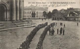 Kaunas (Kowno) German troops before the cathedral