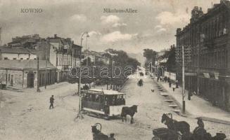 Kaunas (Kowno) Nikolaus street, tram