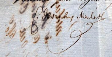 1824 Helytartótanácsi levél gróf Mailáth József ispán, Osváth István tanácsos saját kezű aláírásával...